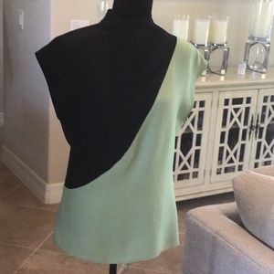 Gauchere Taos twill two tone top, black/green, size 42 (US 10)